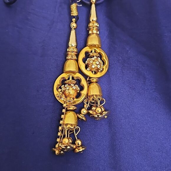 Indian Ladies Straight Kurta Dress With Long Sleeves Size Medium/Small Royal Blu - Picture 5 of 16